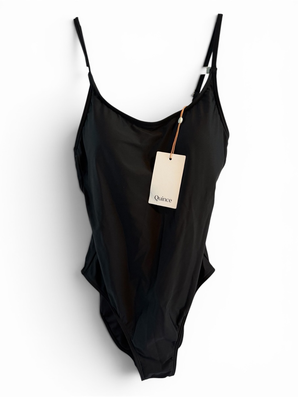 NWT Quince Black One Piece With Gold Hardware , Preppy , Beach , Vacation